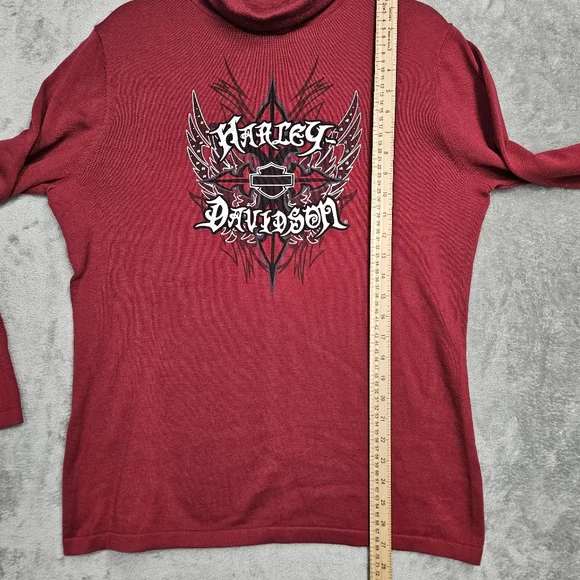 Vintage Harley-Davidson Women's Long Sleeve Turtleneck Shirt - Size XL - Picture 5 of 8